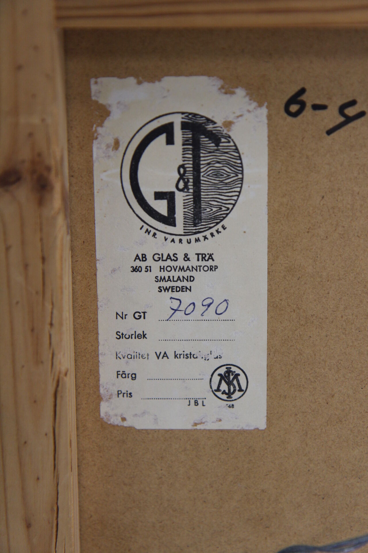 Scandinva rosewood mirror, GT, Glas & Trä, Hovmantorp, Denmark, 1960 - 120x80cm