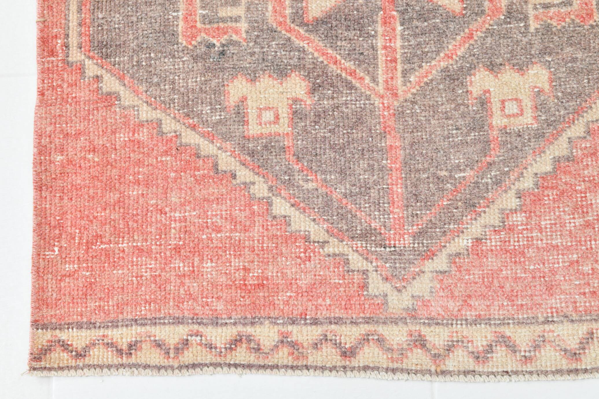 2x8 Soft Pastel Red Turkish Vintage Runner Rug, 78x246Cm FREE SHIPPING
