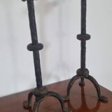 Pair of brutalist candlesticks