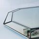 Old octagonal beveled mirror with parcloses