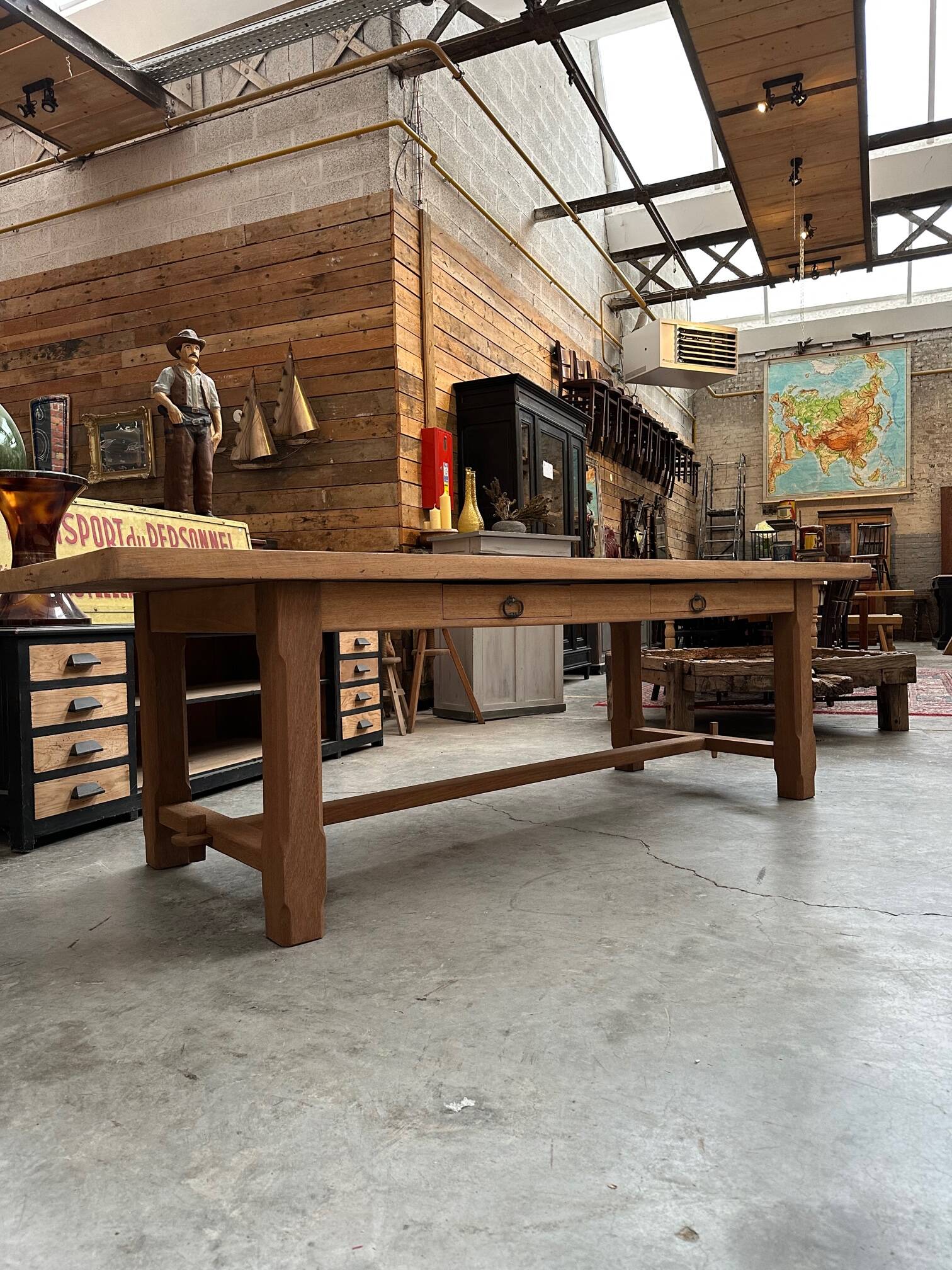 Solid mahogany farm table
