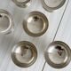 Set of 6 vintage metal dessert bowls