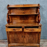 Vaisselier called Saint Hubert time Napoleon III in walnut bramble