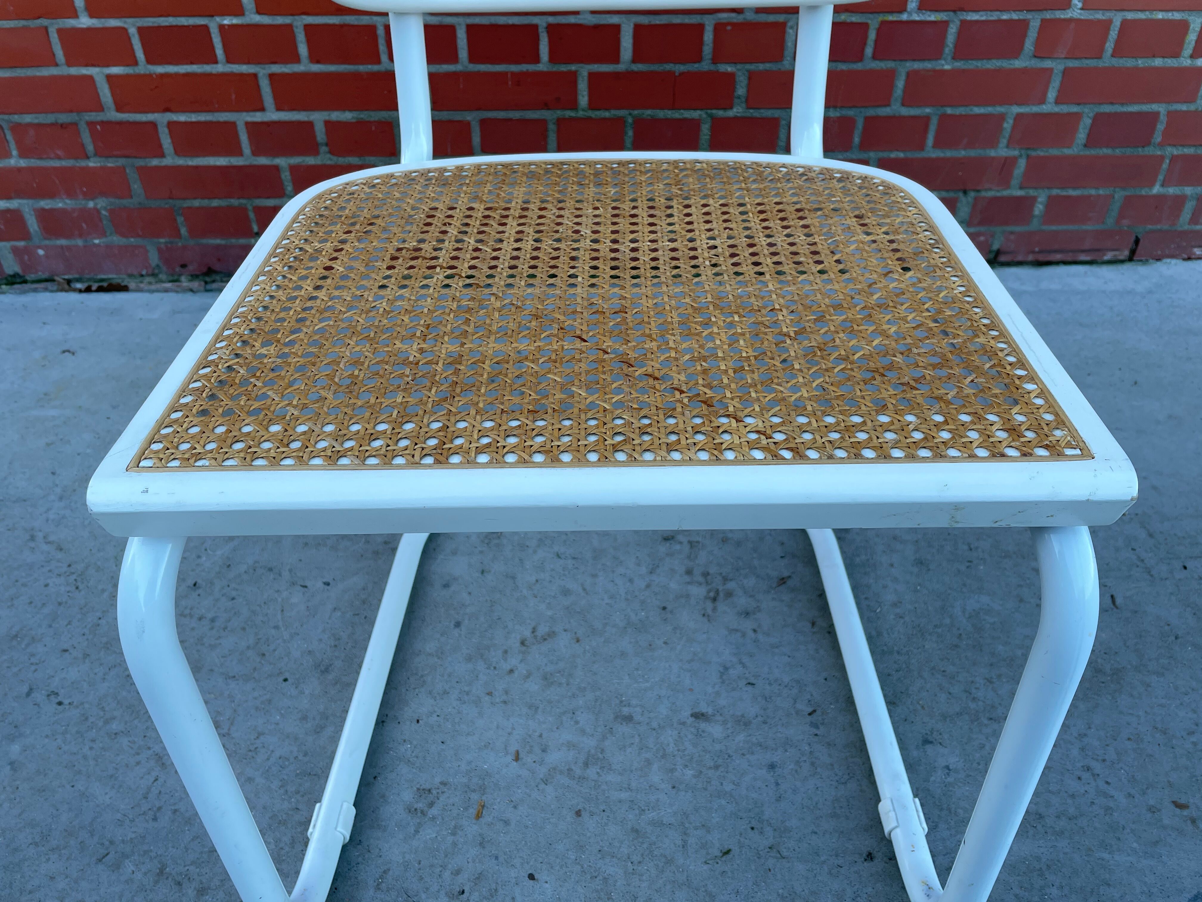 Cesca Chair model with armrest in white