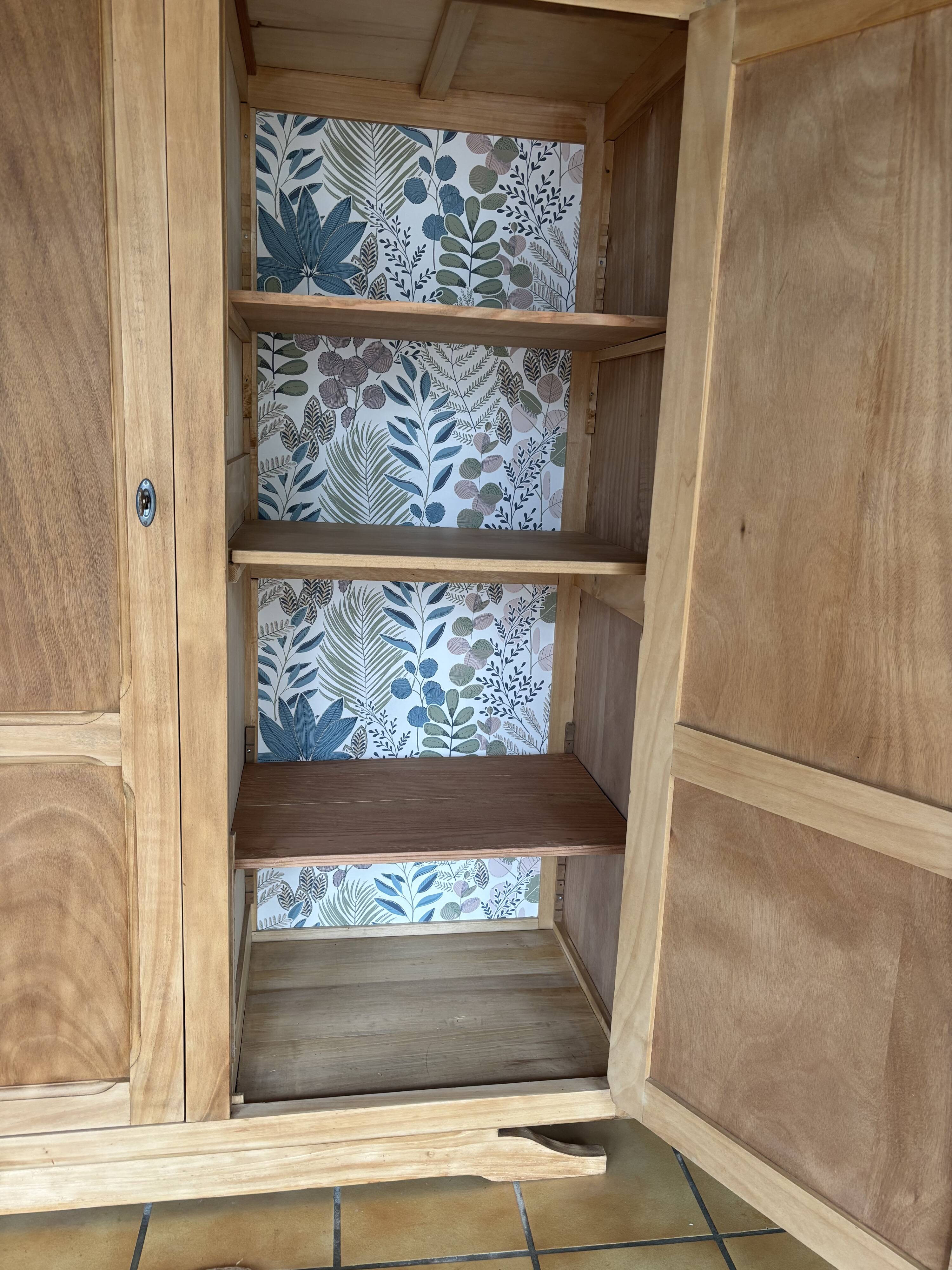 Asymmetrical Wardrobe in Raw Wood