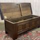 19th century Breton oak storage bench