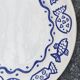 Pair of Castellania plates from Italy with blue fish decoration.