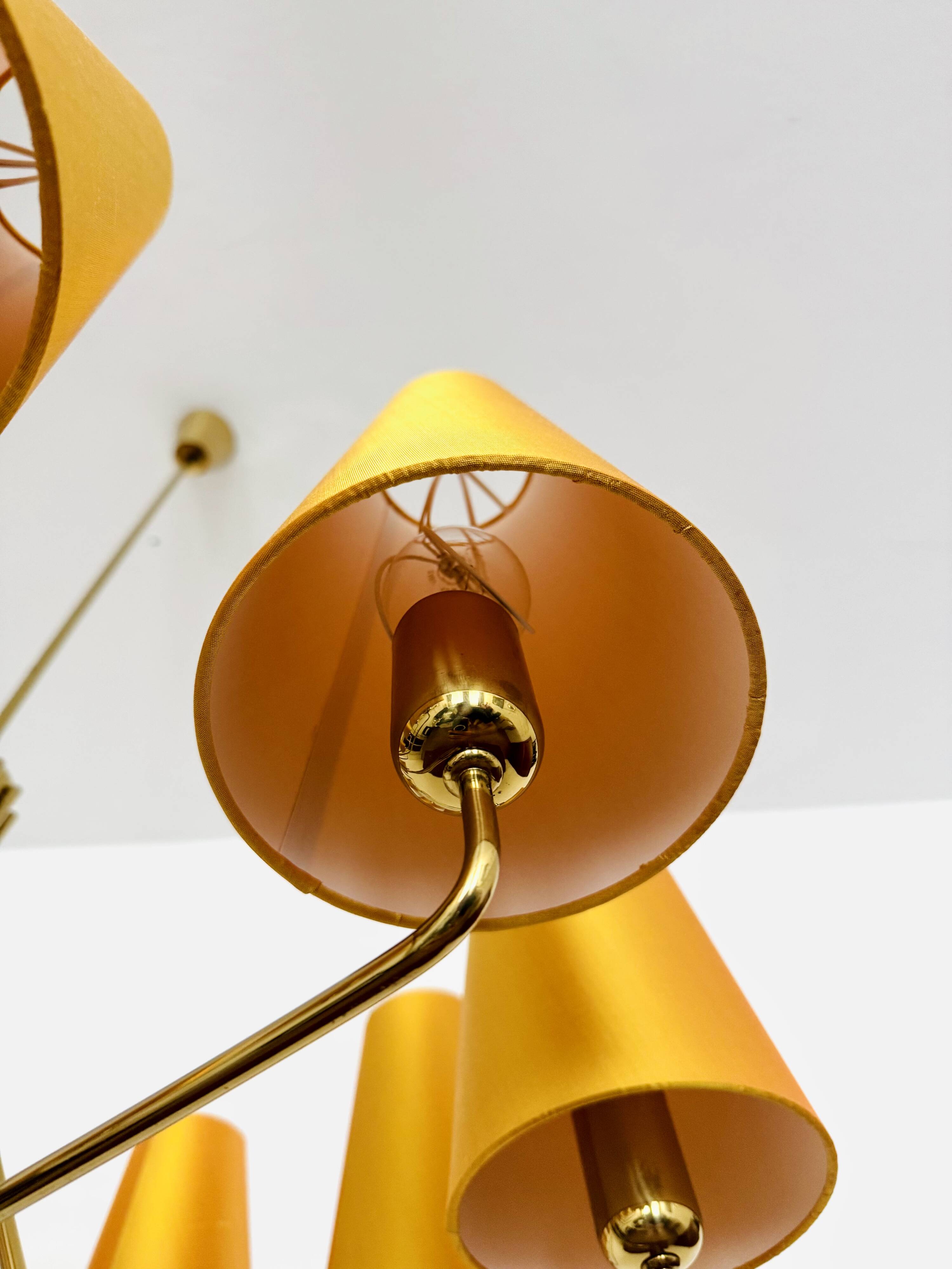 Large Brass Chandelier by Rupert Nikoll