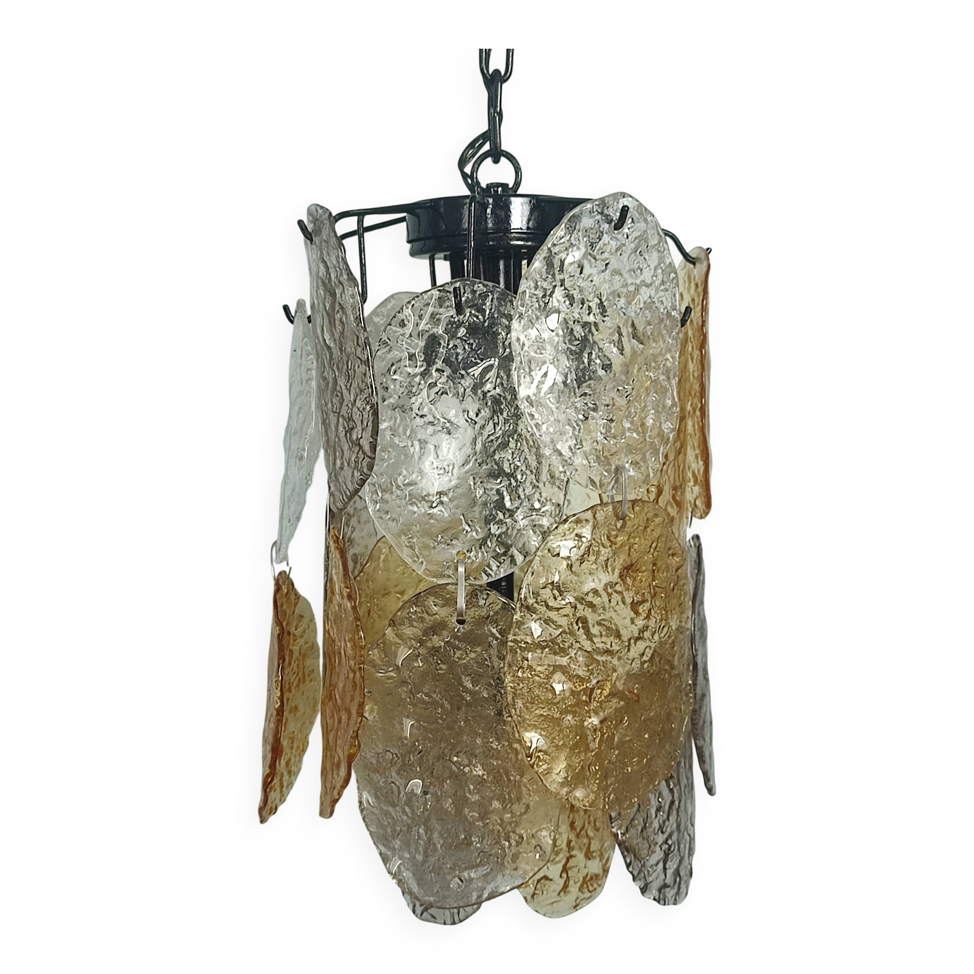 Vintage Murano Glass Disc Chandelier