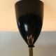 Italian Black and brass 12 arm Spider Chandelier  1950s