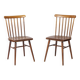 Pair of Vintage Spindle Back Chairs – 1970s Beech Wood, Restored