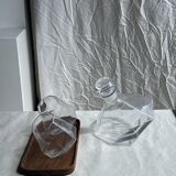 Small geometric carafe with diamond-shaped stopper and its 4 glasses