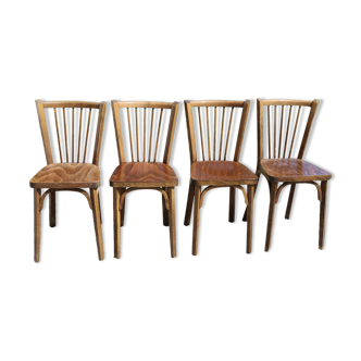 4 chaises baumann n°12 hêtre foncé