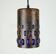 mid century modern PENDANT LAMP flamed copper and blue glass 1960s