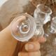 4 glass chicken shells