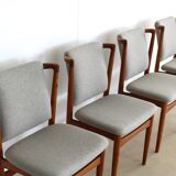 Set of 4 vintage dining chairs with new upholstery