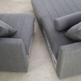Graphite corner sofa, Scandinavian design, 00s