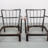 1940s Pair of Restored Thonet Armchairs , Czechoslovakia