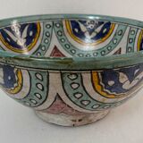 Morocco fez jatte with polychrome decoration xviii early xix restoration