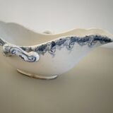 K&G Lunéville blue and white ironstone sauceboat