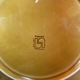 Complete service barbotine Sarreguemines dish + 12 Vintage Décor Fru plates