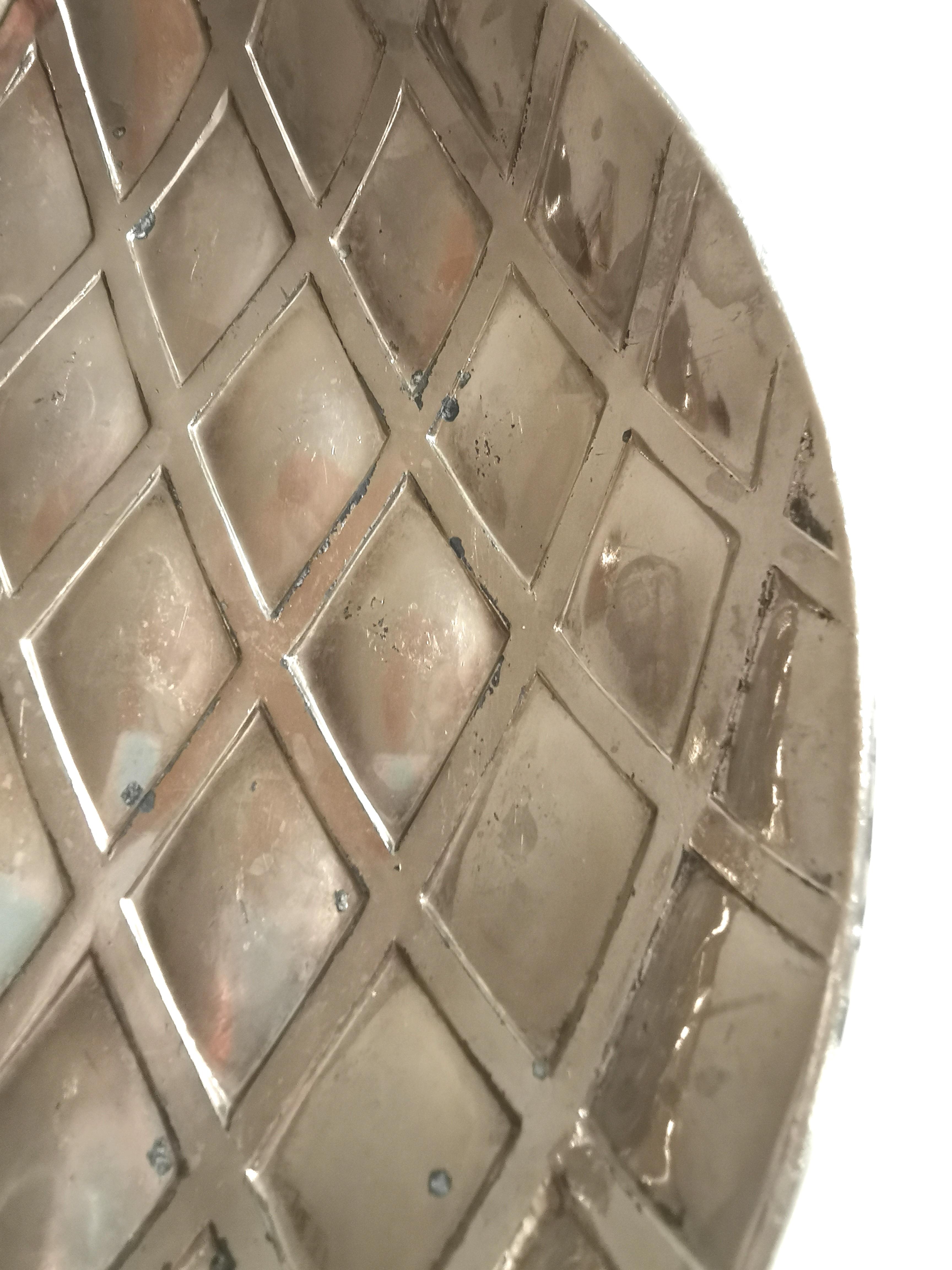 vintage pineapple silver metal trinket bowl