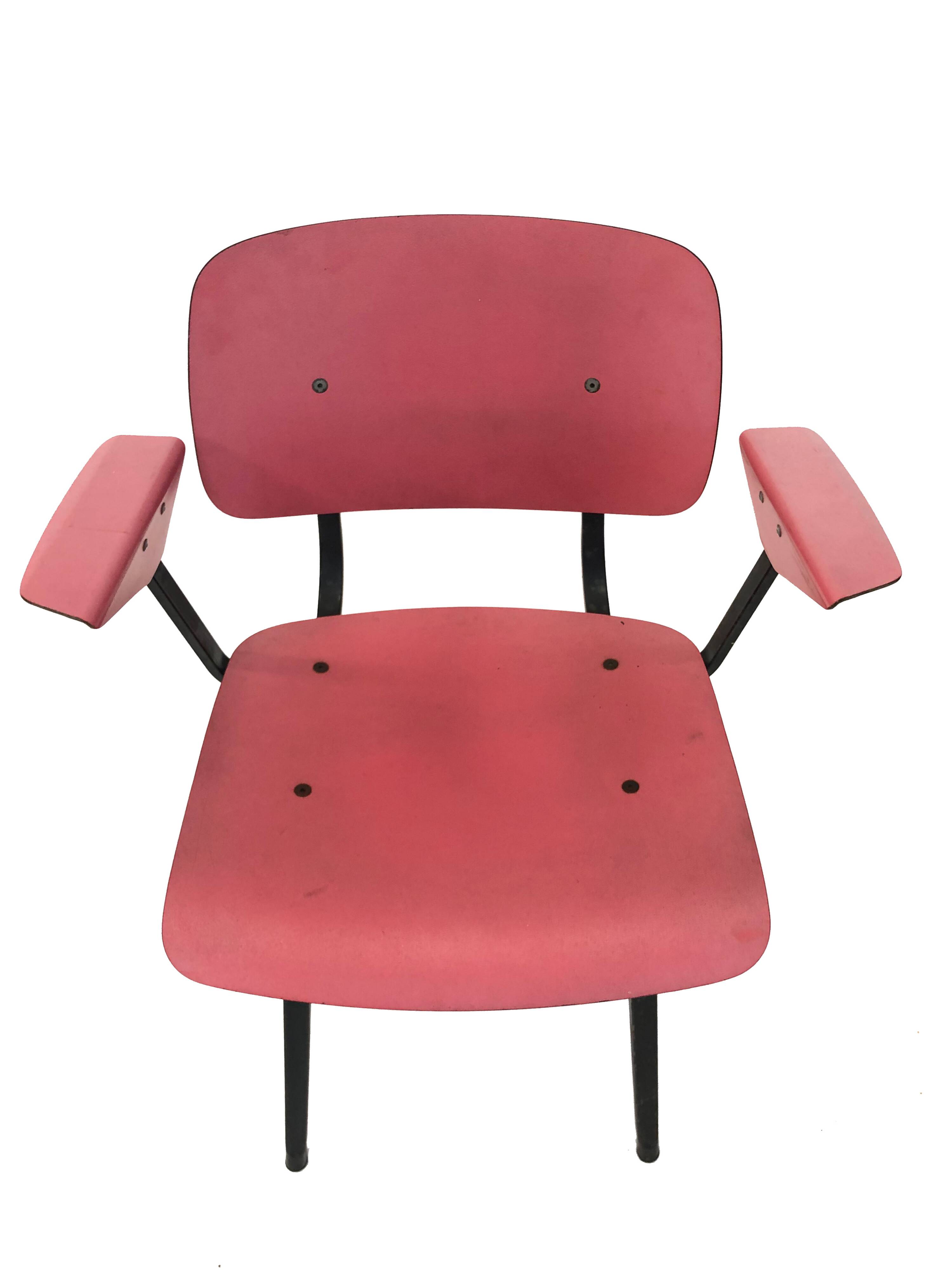 Set of 4 Friso Kramer Revolt chairs first edition with armrests