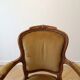 Pair of Louis XV armchairs in golden velvet