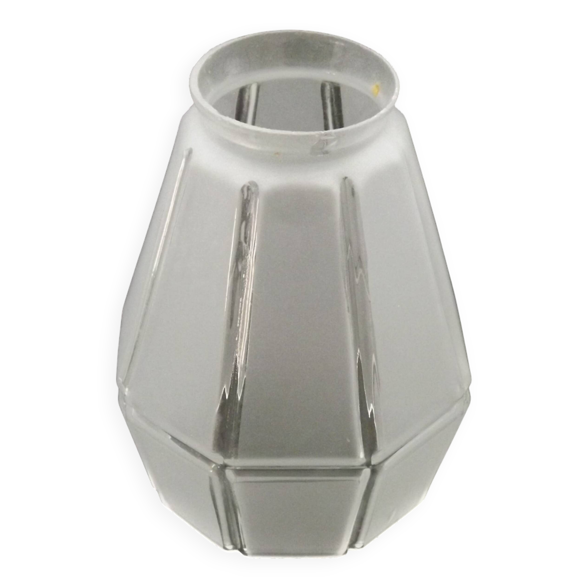 French Vintage Art Deco Replacement Shade With Grooved Abstract Design 0184