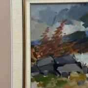 Original Swedish Oil on Canvas – “Landscape” by Ivar Hjertqvist – Vintage & Framed 74 × 65 cm (29" × 25.5")