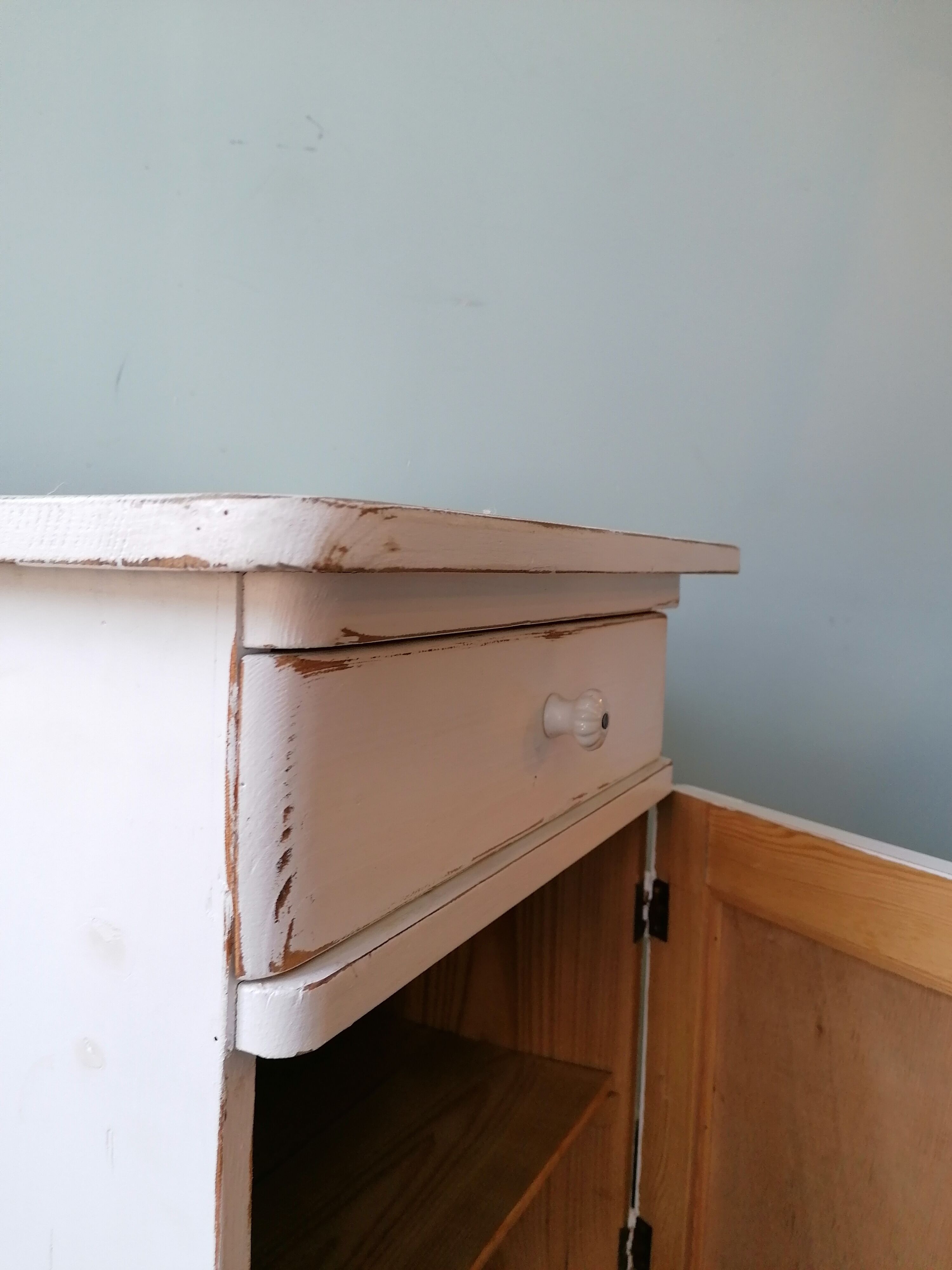 Pair of vintage wooden bedside tables