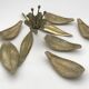 Vintage flower ashtray in solid gold-plated brass with six removable petals from the 60s/70s