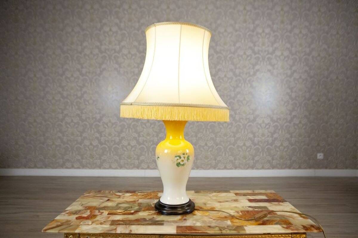 20th Century Night Lamp on Ceramic Base