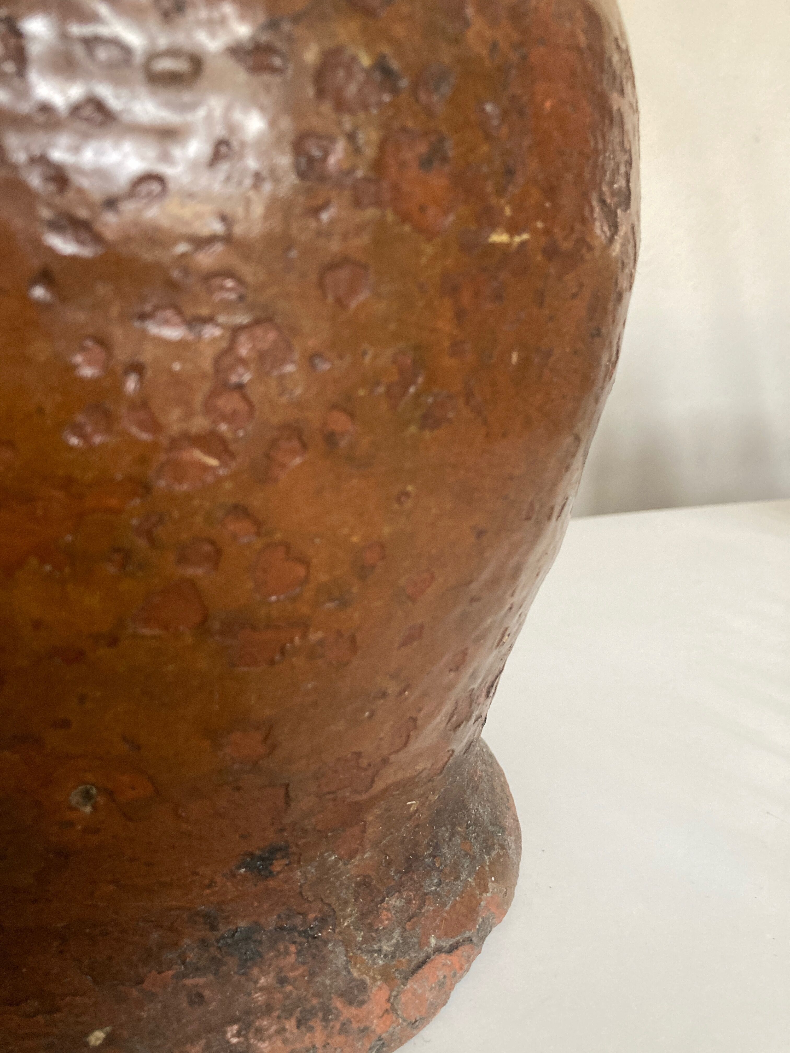 Farm pitcher late 19th in terracotta folk arts XXXL