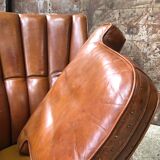 Leather club armchair