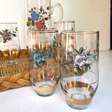 Vintage lemonade pitcher and set