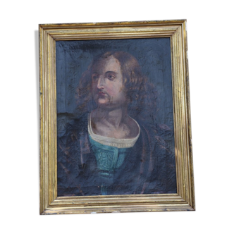 Portrait huile sur toile Christophe Colomb XVIIIème siècle