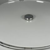 1970s 1980s Ceiling Lamp by Honsel Leuchten Germany in Glass & Chrome