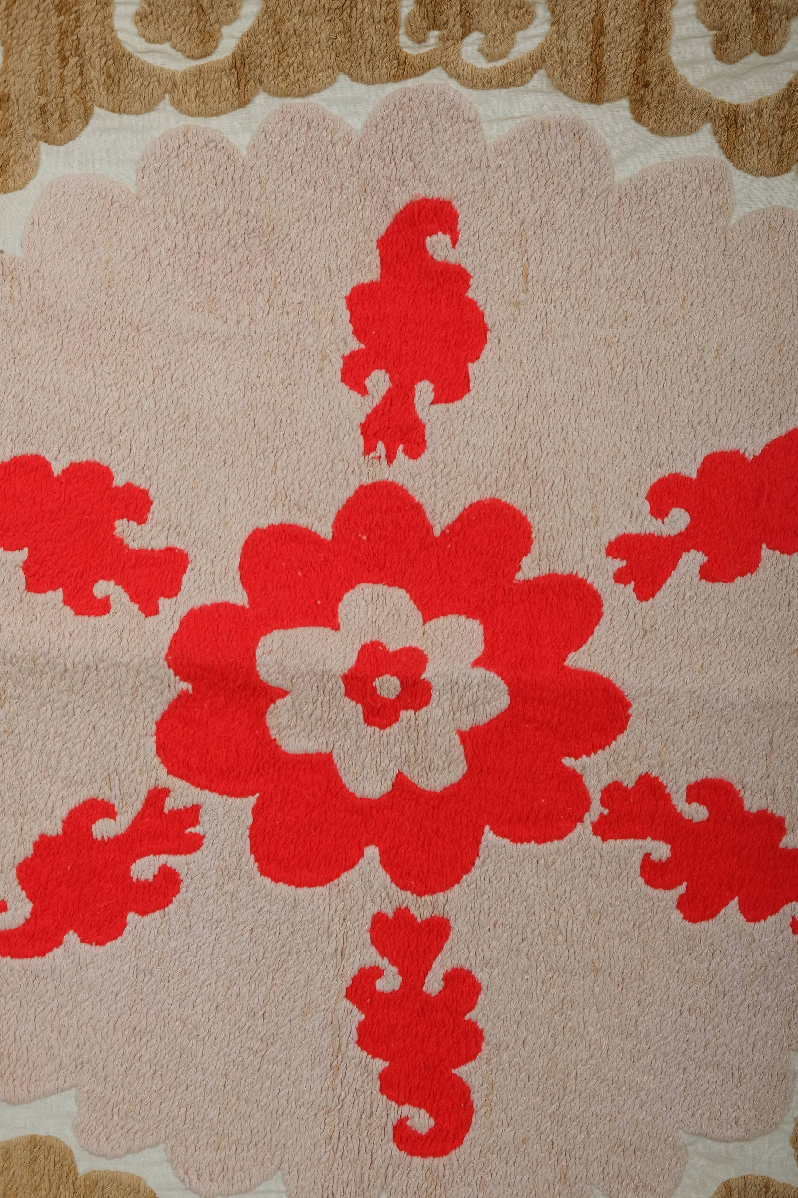 Hand knotted rug, vintage Turkish rug 121x153 cm
