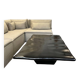 Mango wood coffee table, "wave effect" top.