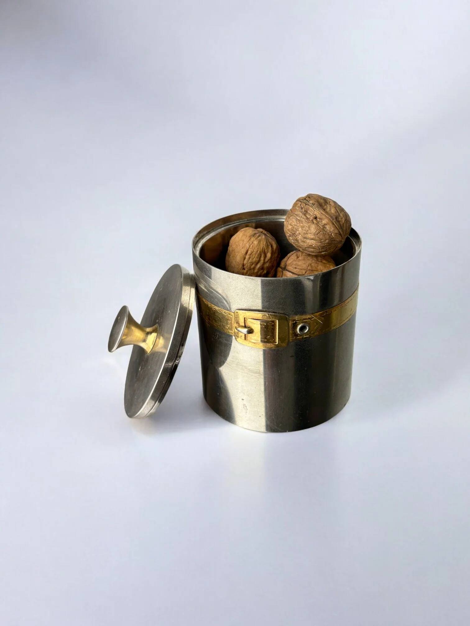 Maria Pergay's style belt buckle box, France, 1970s