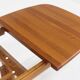 Vintage Danish oval extendable dining table solid teak 1960s