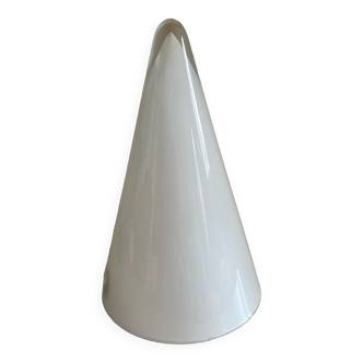 Lampe Teepee cône en verre blanc vintage lampe sce pour Habitat années 80