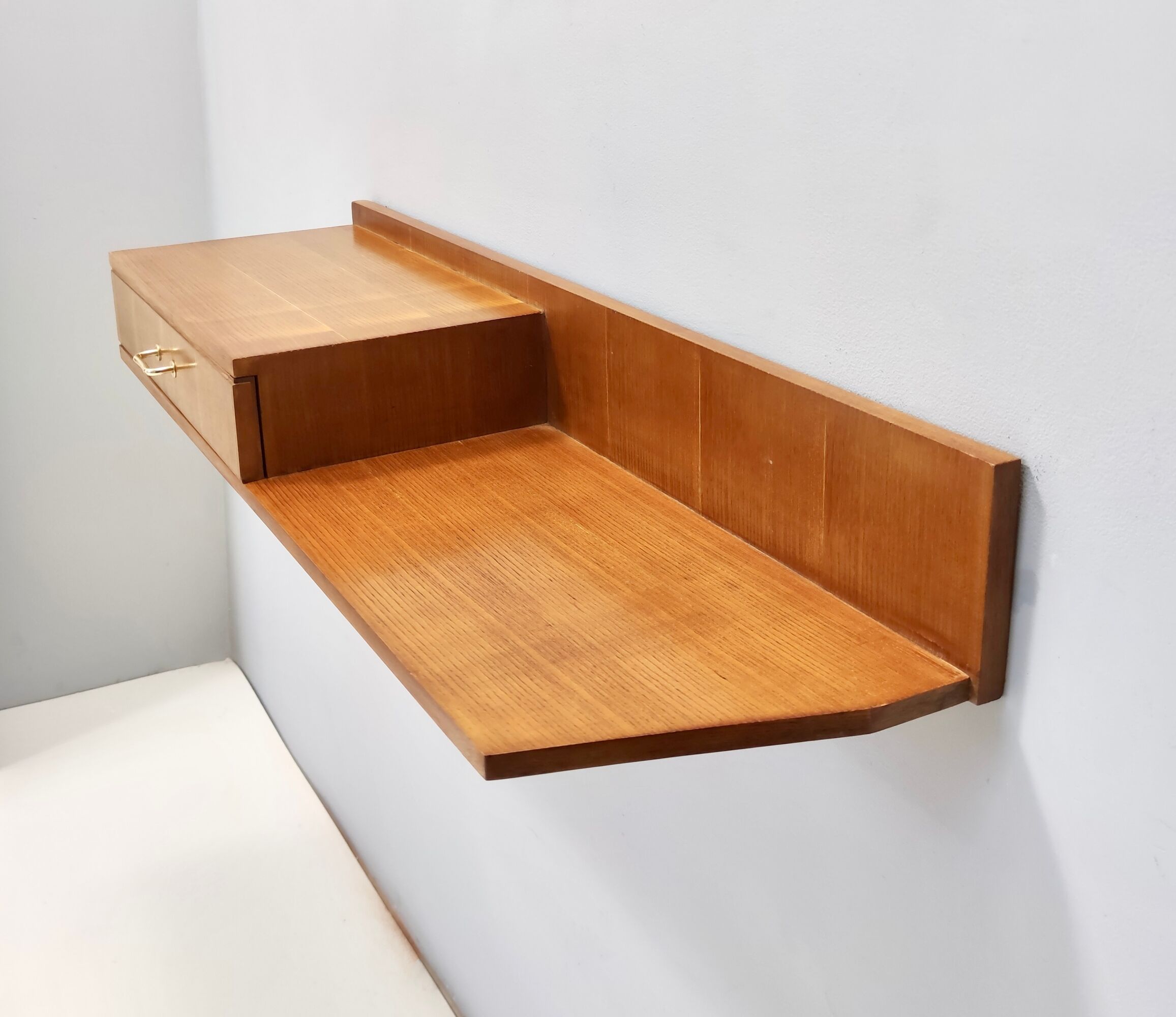 Beech and Durmast Wall-Mounted Console Table Italy