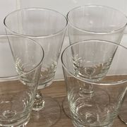 Set of 9 white wine glasses