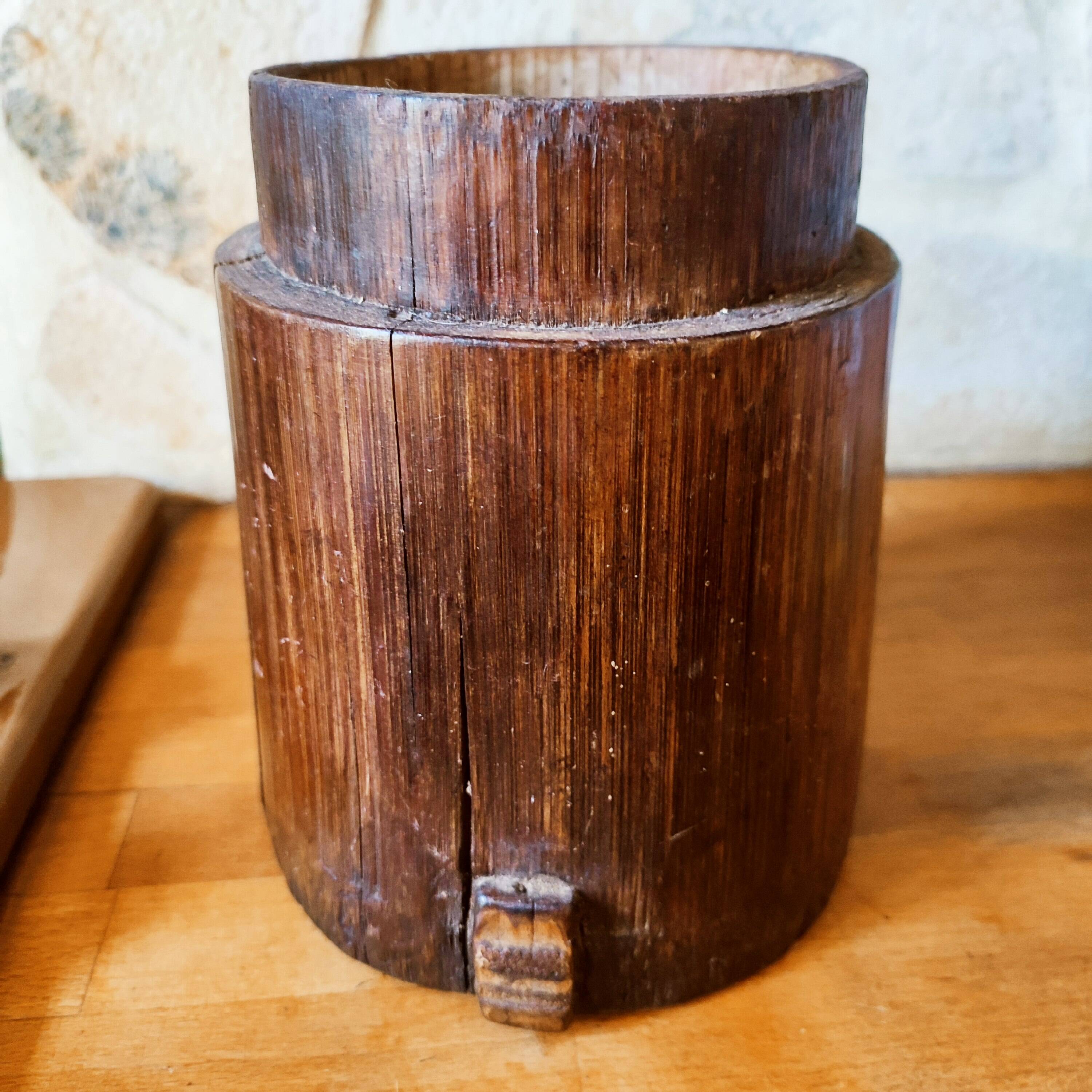 Antique bamboo pot