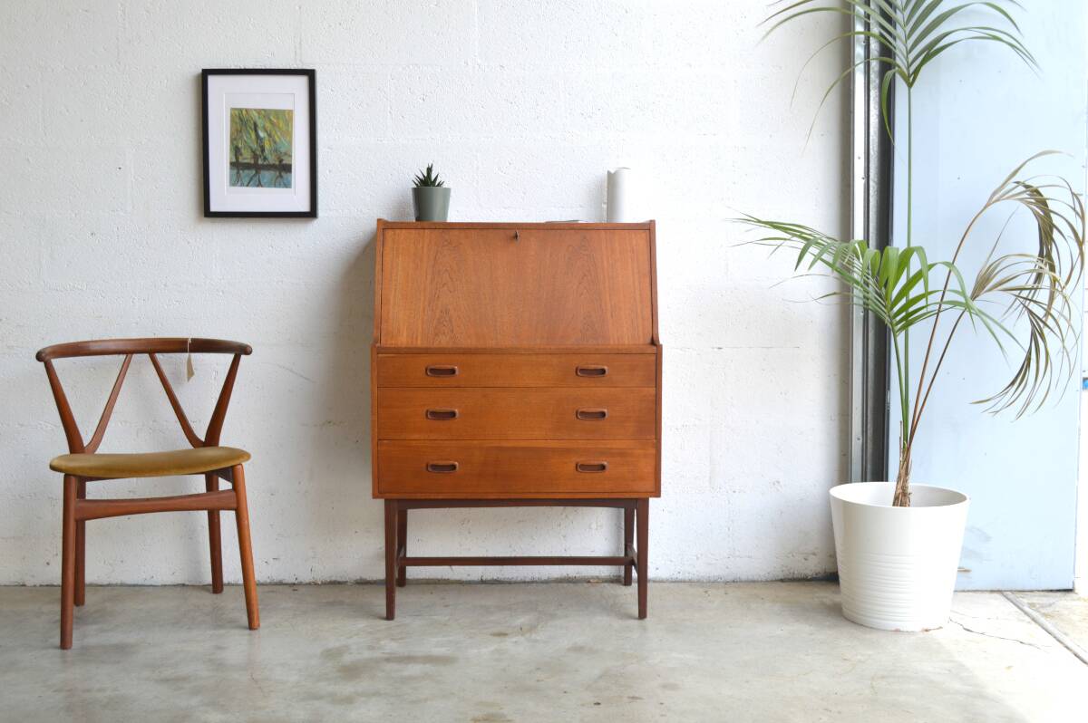 Teak secretary 77cm