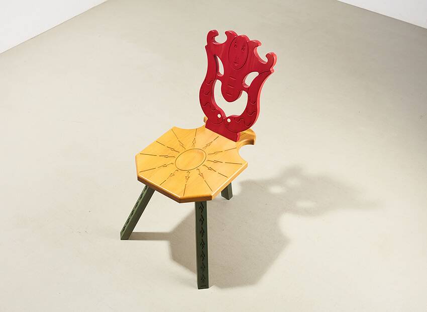 Very rare Museum Chair by Alessandro Mendini for Osvaldo Mastrangelo Italy