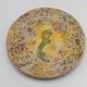Large 27.5cm bowl signed Bernard Buffat "bird decoration"