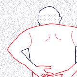 Illustration A4 Naiade No. 3/8 Brittany blue bather